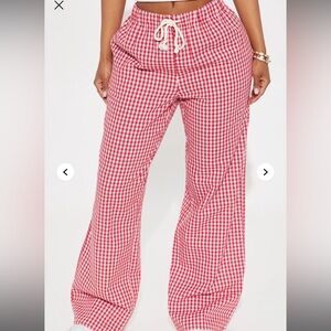 Red and White Checkered Pants